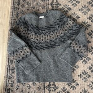 Wilfred Charcoal and Black Patterned Sweater